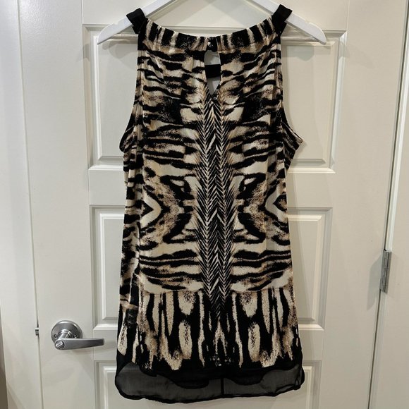 Lily Morgan Leopard Tiger Animal Print Top - Picture 3 of 6